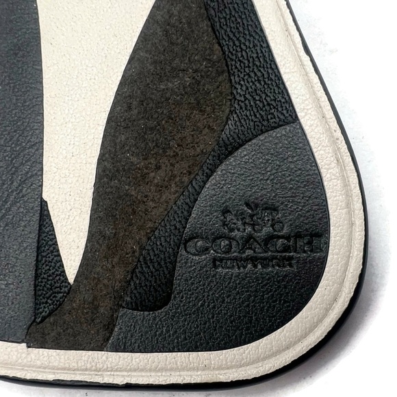 COACH FOX NOVELTY LEATHER BAG CHARM COACH F54924 SILVER/GREY FOB KEYCHAIN - Picture 6 of 7